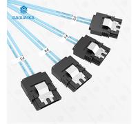 Câble SATA-III 6 pièces/ensemble-câble SATA 90-résistant à angle droit SAS/câble SATA-6Gbps pour serveur-Raid SDD HDD CD DVD disques - Type 4 SET-1M