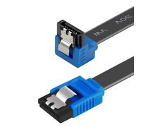 Câble Sata Iii, Câble Sata Iii 6 Gbps À Angle Droit De 90 Degrés Avec Loquet De Verrouillage 45,7 Cm Pour Disque Dur Sata, Ssd, Pilote Cd, Graveur Cd[Cable08734]