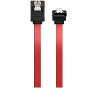 Ewent Câble SATA III – 6 Gbits, clips en métal, connecteur L, 50 cm, Rouge