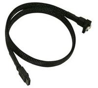 Câble SATA III - Plat - 045 cm - Gaine Noire - Angle Droit G
