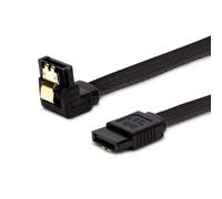 Câble SATA III - SAVIO - GAK-4504 - 30 cm - Noir - Angulé - Transfert jusqu'à 6 Gbps