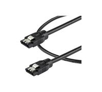 StarTech Câble SATA rond 0,3 m (SATRD30CM) – 6 Gbit/s – connecteurs verrouillables – Noir