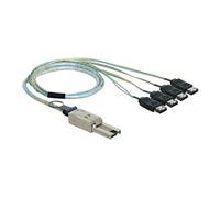 - Câble SATA / SAS - 4 voies - eSATA (F) pour 4 SAS mini multivoies blindés 26 broches (SFF-8088) (M) - 1 m