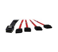 Inter-Tech Câble SFF-8087 4x SATA - 1 m Noir - Pour 4 disques avec 1 contrôleur SAS
