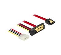 - Câble SATA - Serial ATA 150/300/600 - alimentation interne 4 plots, SATA droit pour combo SATA (R) angle vers le bas - 30 cm