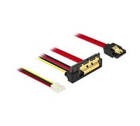 - Câble SATA - Serial ATA 150/300/600 - connecteur mini-alimentation 4 broches, SATA (R) droit pour combo SATA (R) angle vers le bas - 30 cm