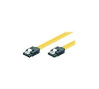 Goobay 95023 Câble de données S-ATA pour HDD, SDD, 6 Gbits, SATA type L mâle vers SATA type L mâle, jaune, 0,7m