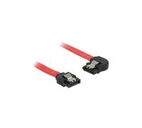 DeLOCK Câble SATA 83963 0.3m, SATA 7-pin Mâle/Mâle, 6 Gb/s, Connecteur Droit/Gauche, AWG26, Noir/Rouge