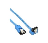 - Câble SATA - Serial ATA 150/300/600 - SATA pour SATA - 15 cm - rond, connecteur à 90 ° - bleu