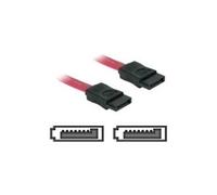 DeLOCK - Câble SATA - Serial ATA 150/300 - SATA (F) pour SATA (F) - 30 cm - connecteur droite - rouge