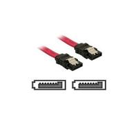 - Câble SATA - Serial ATA 150/300 - SATA (F) pour SATA (F) - 50 cm - verrouillé, connecteur droite - rouge