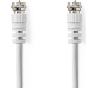 Câble satellite et antenne | F mâle | F mâle | Nickelé | 75 Ohm | Double blindage | 3.00 m | Rond | PVC | Blanc | Boîte
