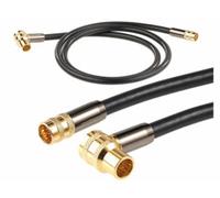 Câble satellite (fiches F) HDTV 105 dB à blindage renforcé - Coudé - 1 m Auvisio