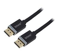 Câble SAVKABELCL-176 CL-176 connecteur Displayport, textile des deux côtés 1 ...