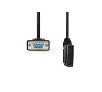 Nedis Câble péritel - VGA femelle - 480p - 2 m - nickelé - rond PVC noir