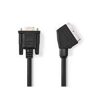 Nedis Câble péritel - VGA femelle - 480p - 2 m - nickelé - rond PVC noir