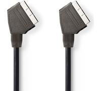 Câble SCART | SCART Mâle | SCART Mâle | Plaqué nickel | 480p | 1.50 m | Rond | PVC | Noir | Label