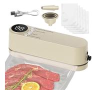 Câble - Scellé vide sans nourriture, scellage sous vide sans fil | Sac de stockage des aliments renforcé scellable | Machine à étanchéité compacte polyvalente avec aspiration forte F