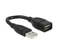 Câble semi-rigide USB 2.0 mâle vers USB 2.0 femelle Delock - 0,15m DeLock