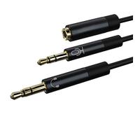 Câble séparateur Audio Jack Microphone pour casque, 3.5mm, adaptateur de micro pour casque, câble d'extension Aux pour téléphone et ordinateur