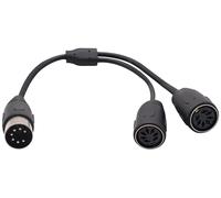 Câble Séparateur Din À 7 Broches 1 Adaptateur Mâle À 2 Femelles Pour Fiche Din Y Pour Système Stéréo,Compatible Avec Bang Olufsen Naim À Quatre Canaux (30 Cm / 1 Pi À 7 Broches)[HDM5231198]