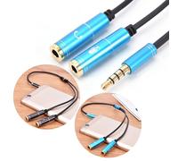 Câble séparateur en Y 3.5mm, 1 mâle à 2 femelles, Jack casque + micro Audio, câble adaptateur d'extension Aux, cordon pour Microphone d'ordinateur