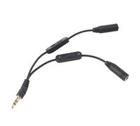 Câble séparateur en Y stéréo 3.5mm, 1 pièce, câble séparateur Audio Pro, casque mâle à 2 femelles, contrôle du Volume