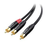 Câble séparateur RCA 1 mâle vers 2 mâles - 1,8m, séparateur RCA en Y 1 mâle vers 2 mâles pour caisson de basse, système audio ou home cinéma, haut-parleur