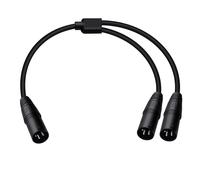 Câble Séparateur XLR Mâle vers Double Mâle Câble Microphone XLR 3 Broches pour Microphone,Console,Amplificateur,Haut Parleur (3 Male,0.5 m).[J123]