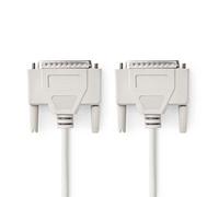 Nedis Câble de série D-SUB 25-Pin Mâle D-SUB 25-Pin Mâle Plaqué nickel 2.00 m Rond PVC Ivoire Label G