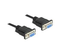DeLock Câble série RS232 femelle-femelle 10 m noir