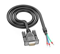 Câble série DB9 RS232 vers RS485, connecteurs mâle et femelle blindés, compatible avec routeurs et commandes, multicolore, extrémité ouverte.