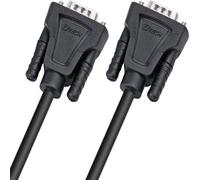 Câble Série Db9 Vers Db9 Rs232 Mâle Vers Mâle Zéro Câble Modem Croisé Tx Rx Pour Communication De Données (3 M, Noir)