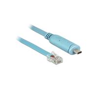 Câble Série DeLOCK 63914, USB Type-C vers RJ45, 3m, Bleu, Connecteurs Mâle/Mâle, Code SH 84733080