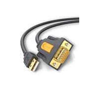 Câble Série USB 2.0 vers RS232 DB9 Mâle à Mâle, plaqué or, 3m