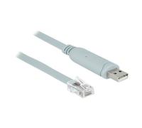 DeLock Adaptateur de câble 63911 – USB 2.0 Type-A vers RJ45 – Bleu