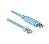 DeLock Adaptateur USB 2.0 63289 – USB-A mâle vers RJ45 mâle, 3 m, FTDI FT232RL, Bleu