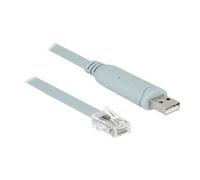 DELOCK 63308 - Adaptateur USB 2.0 Type-A, Serial RS-232 RJ45 5,0 m gris