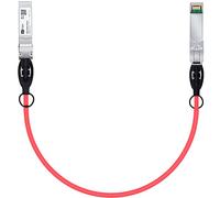 Câble SFP+ rouge, 10G SFP+ DAC, 0,5 m, câble Twinax en cuivre passif à fixation directe pour Cisco SFP-H10GB-CU0,5M, Ubiquiti UniFi UC-DAC-SFP+, Meraki, Mikrotik, Intel, Fortinet, Netgear