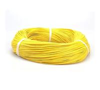 Câble silicone de 50 mètres, calibres 20 AWG, 22 AWG, 24 AWG, 26 AWG, 28 AWG et 30 AWG, câble de test ultra-flexible haute température(Yellow,20 AWG)
