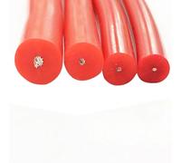 Câble silicone haute tension CC 5/10 mètres 5/10/15/20/25/30/40 kV 20/18/17/15/13/11/9 AWG, résistance à la chaleur 200 °C, câble de bougie d'allumage rouge(5Meters,25KV_17AWG 1MM2)
