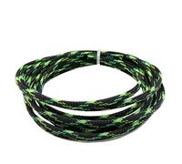 Cable Sleeve Gaine tressée isolée de 2 m 2/4/6/8/10/12/14/16/20/25/30/40 mm Protection Gaine Fil Haute densité Noir Rouge Manchon câble(Black UV GN YL Cross,25mm)