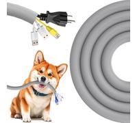 Cable Sleeves 3 Metres -12.7 mm,Grey Cable Protector Prevents Dogs,Cats and Pets from Chewing Cables,Cable Cover Sleeve with 8 Cable Ties