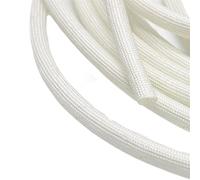Cable Sleeves Gaine Isolante en Fibre de Verre Souple tressée Haute température 1/2/3/5/10 m, Blanche, 600 °C, diamètre 1 à 50 mm pour Ordinateur(2 Meter,2.5mm)