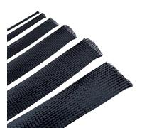 Cable Sleeves Gaine tressée isolée Noire de 1/3,0 mètre, Gaine Protection for câble, Fendue, Largeur 12/20/30 mm, Fil Extensible pour Ordinateur(12 mm,3.0 mters)