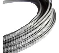 Cable Sleeves Gaines Plates tressées Extensibles en Peau de Serpent for câbles 3,0 mm, 4, 6, 8, 10, 12, 16 pour Ordinateur(Silvery Grey,8MM,20 Meters)