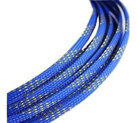 Cable Sleeves Gaines Plates tressées Extensibles en Peau de Serpent for câbles 3,0 mm, 4, 6, 8, 10, 12, 16 pour Ordinateur(Blue Golden,12MM,20 Meters)