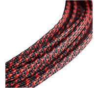 Cable Sleeves Gaines Plates tressées Extensibles en Peau de Serpent for câbles 3,0 mm, 4, 6, 8, 10, 12, 16 pour Ordinateur(Black Red,10MM,20 Meters)