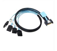 Câble SlimSAS 8654 MCIO 4I 38 broches vers 4x PCIe 5.0 PCI-E pour serveur, rallonge de connexion de données haute vitesse 1 m