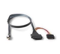 Câble SlimSAS SFF-8654 SFF-8639 U.2 Cordon adaptateur Câble d'extension de disque dur 80 cm avec fil 15 broches PCIe4.0 SlimSAS SFF-8654 mâle SFF-8639 U.2 Câble